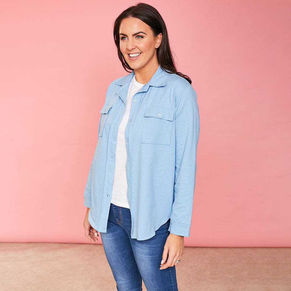 Jodie Jersey Shirt (Sky Blue)