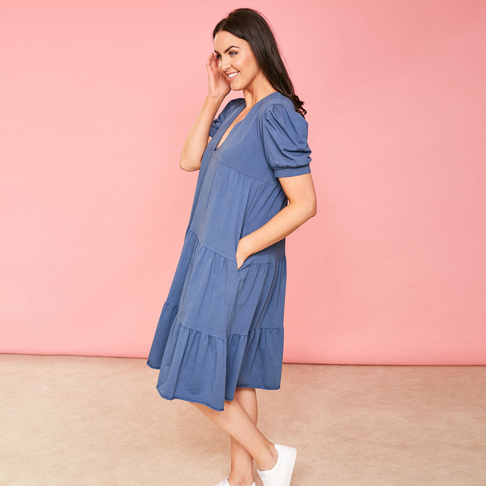 Morgan Dress (Navy)