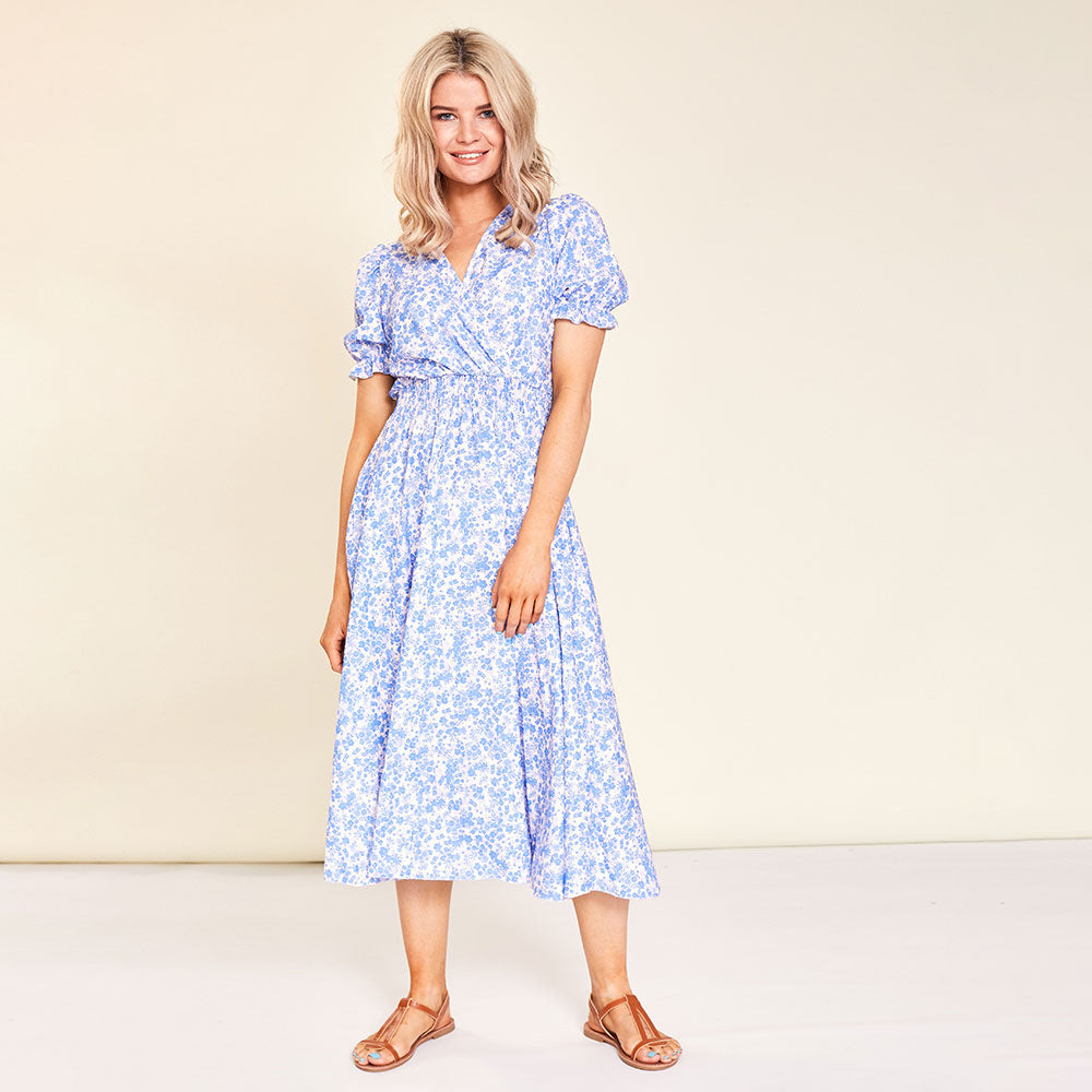 Sasha Dress (Blue Floral)