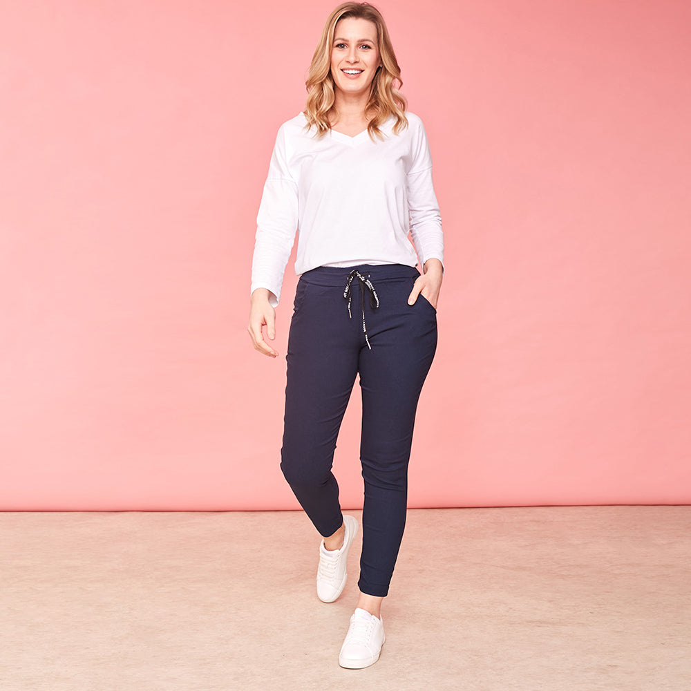 Riona Stretch Trousers (Navy)