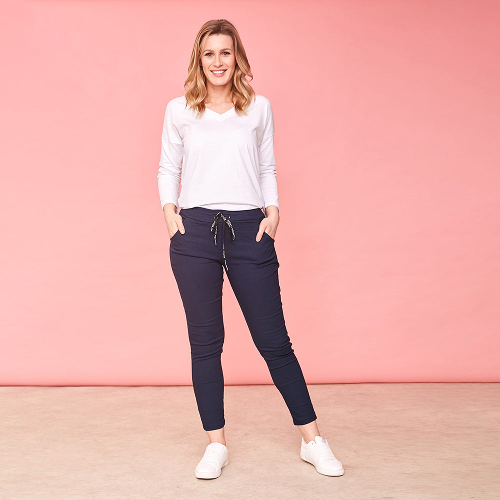Riona Stretch Trousers (Navy)