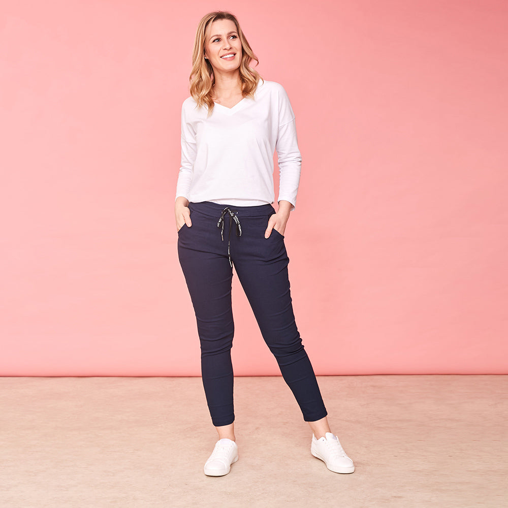 Riona Stretch Trousers (Navy)