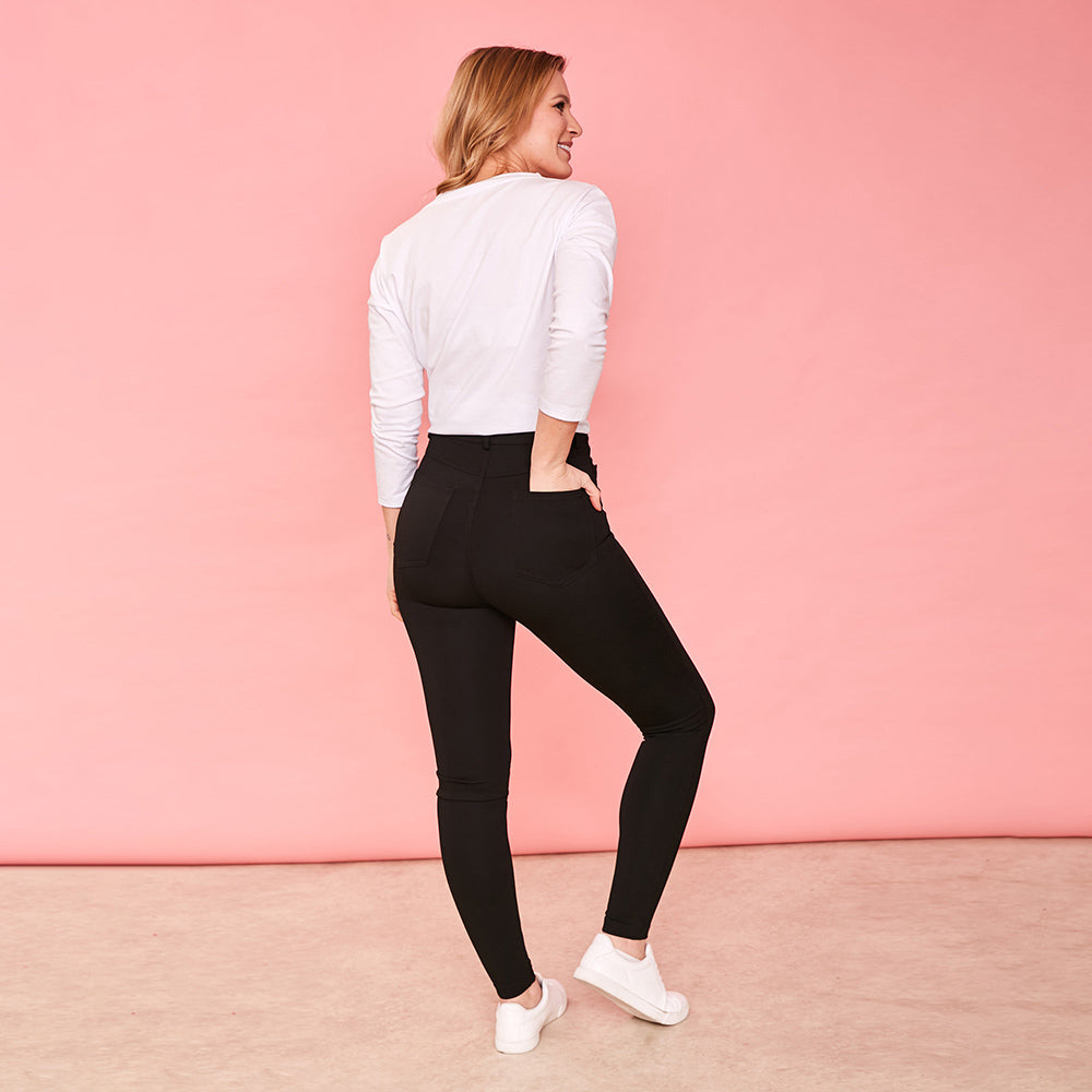 Barden Stretch Trousers (Black) - The Casual Company