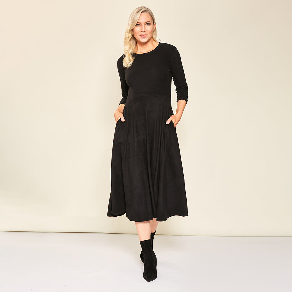 Aubree Dress (Black) - The Casual Company