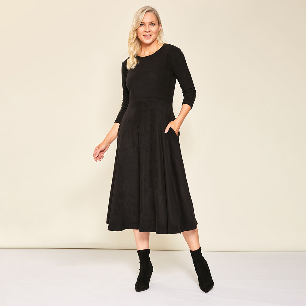 Aubree Dress (Black) - The Casual Company
