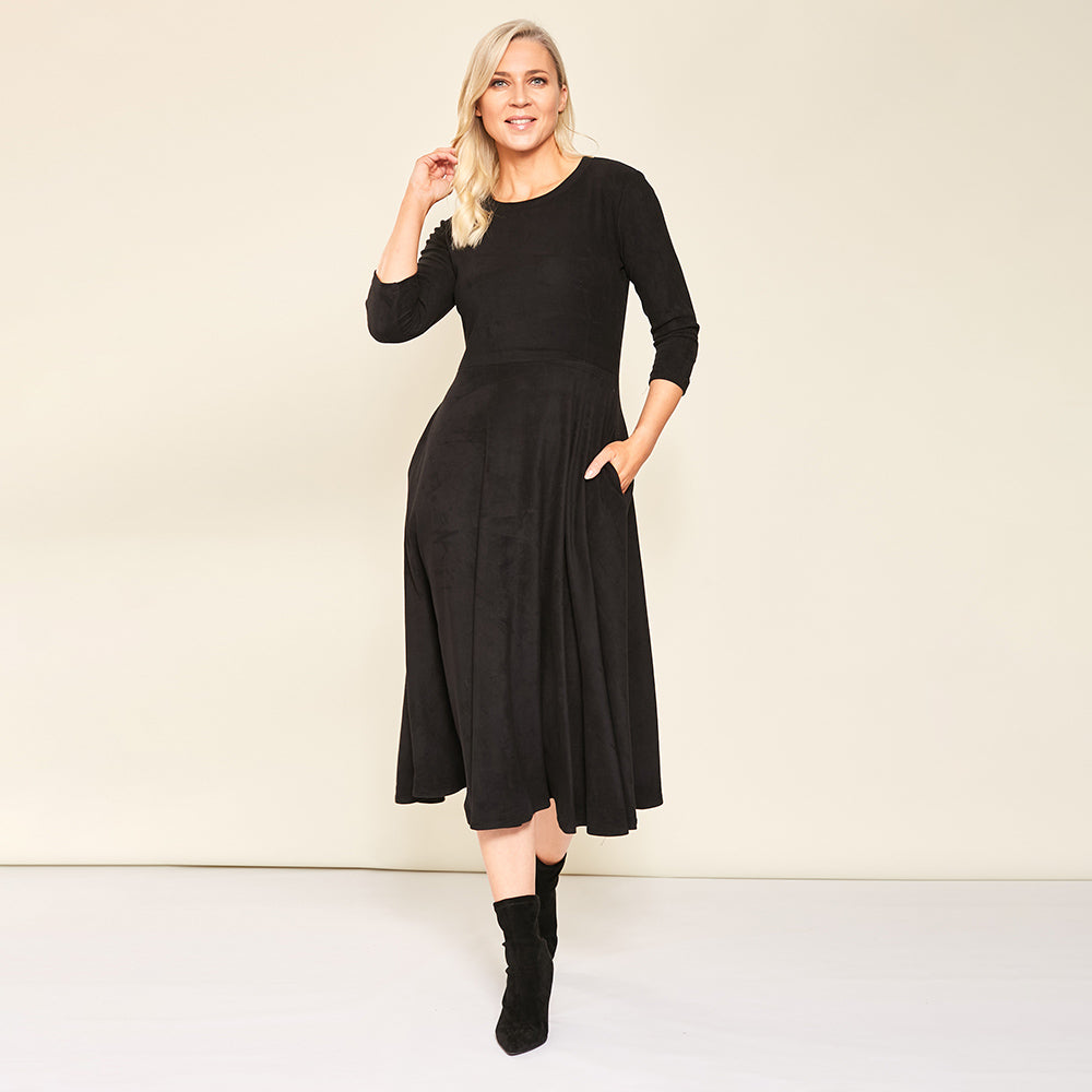 Aubree Dress (Black) - The Casual Company