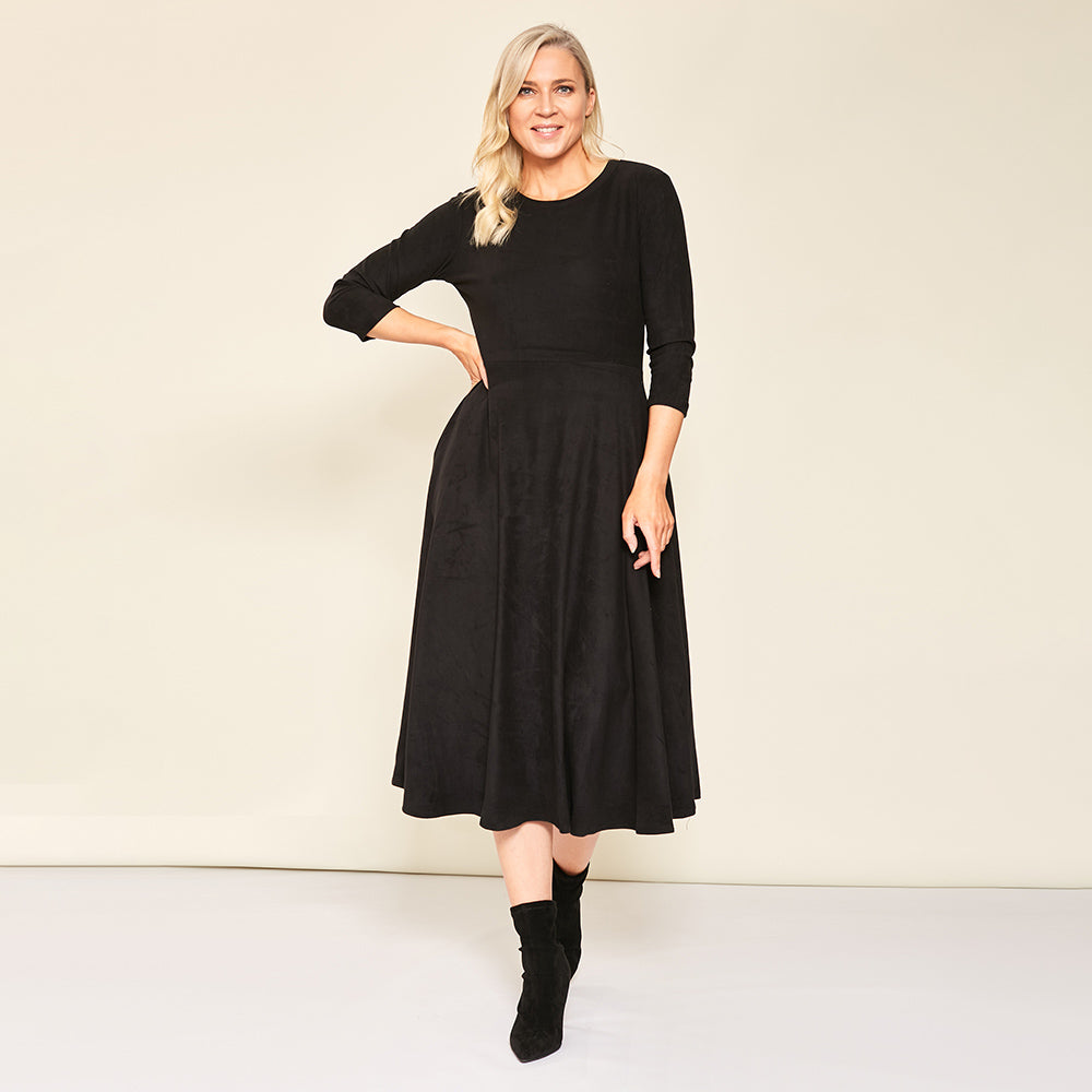 Aubree Dress (Black) - The Casual Company
