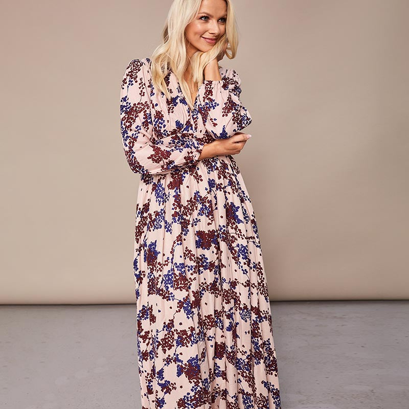 Maisy Maxi Dress Cream Floral