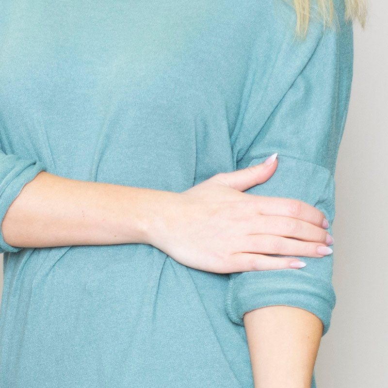 Lori V Neck Top (Teal)