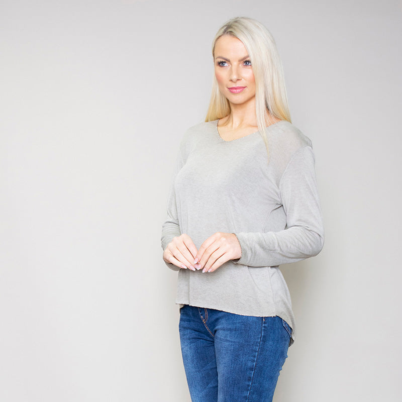 Lori Grey V Neck Jumper
