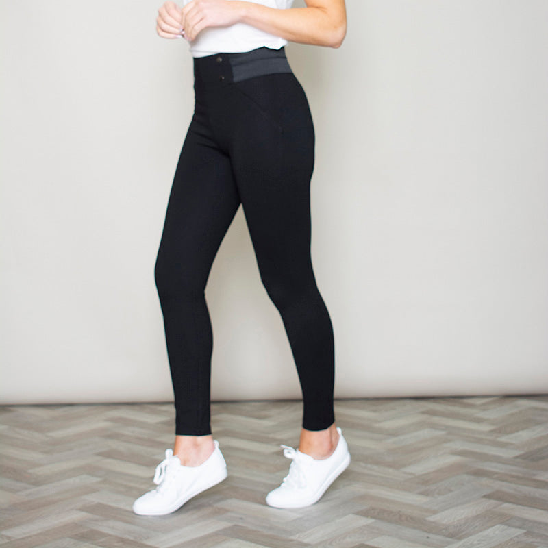 Geri Button Trousers (Black)