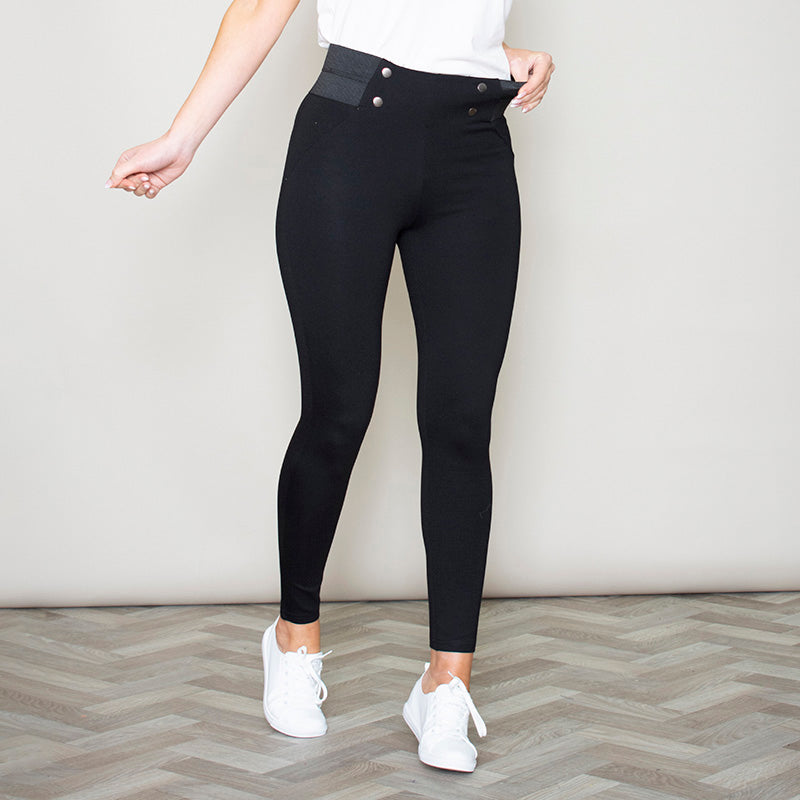 Geri Button Trousers (Black)