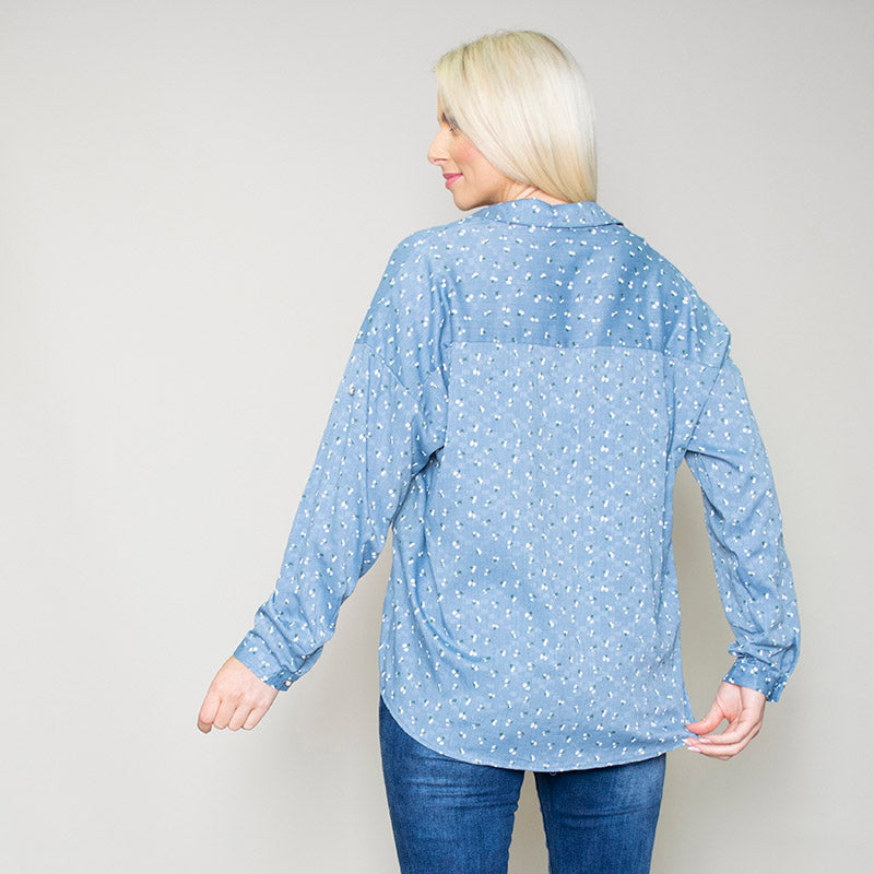 Penny Floral Shirt (Blue)