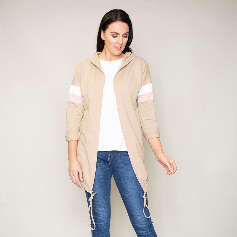 Rosie Stripe Hoody (Cappuccino)