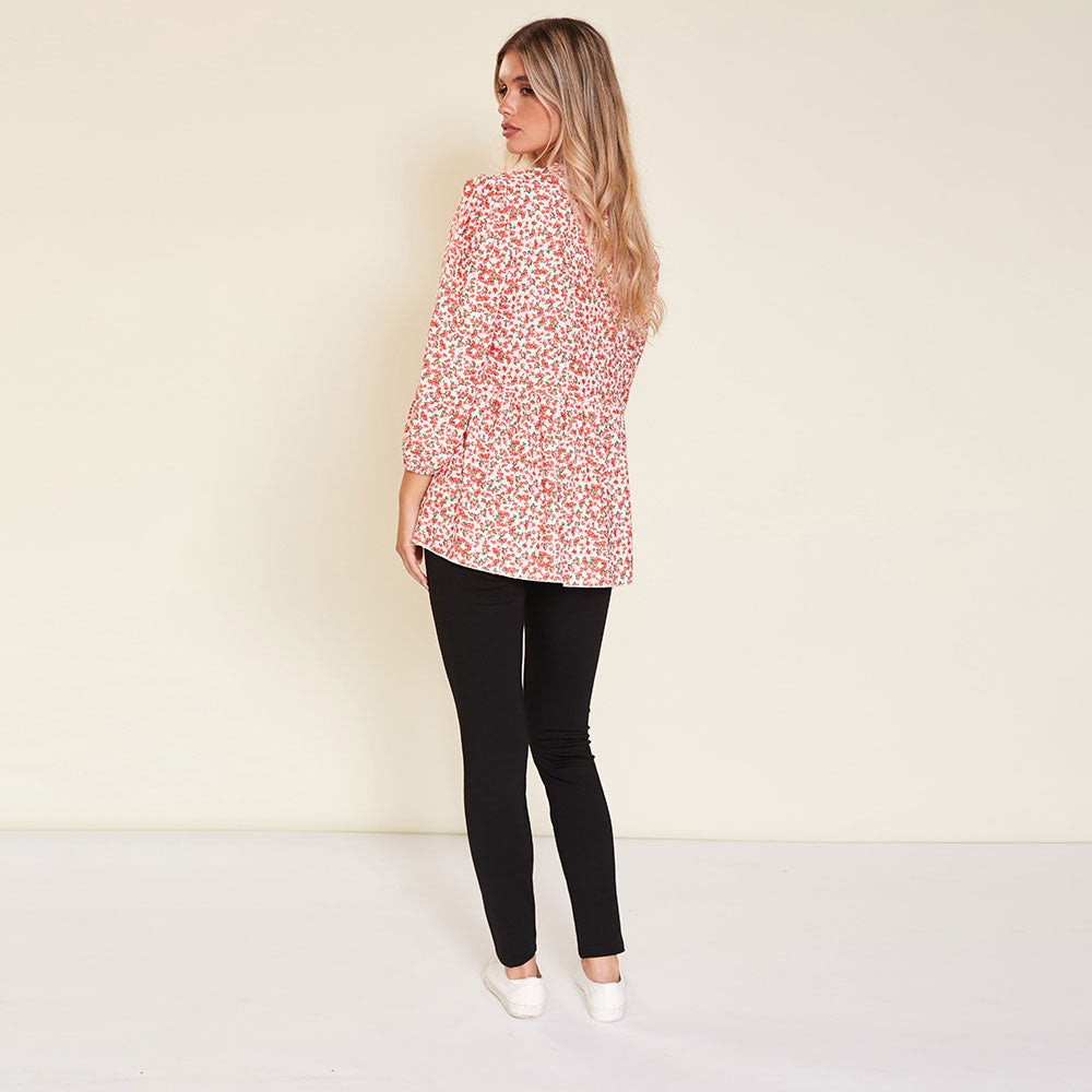 Sadie Top (Red Floral)