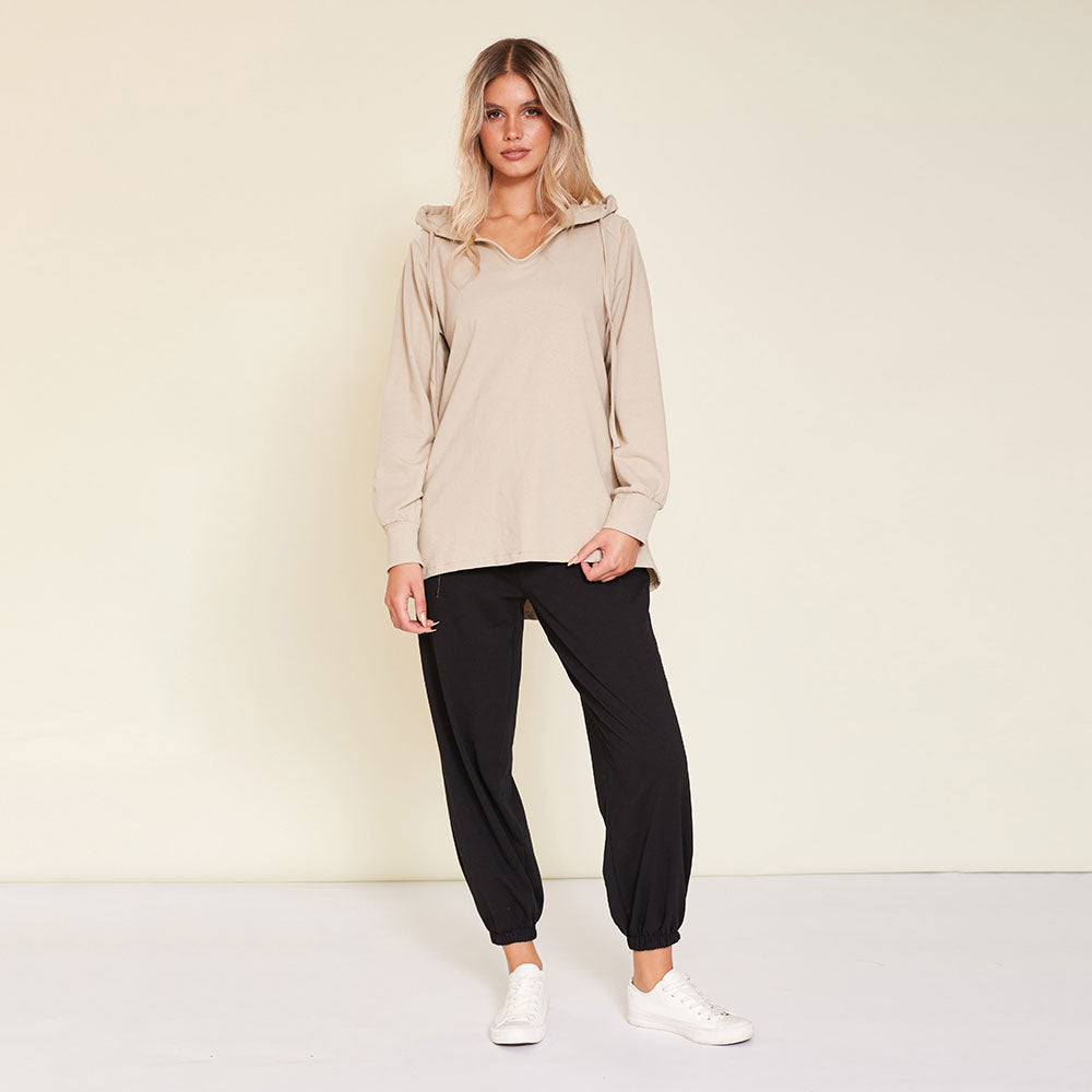 Alaina Top (Beige) - The Casual Company