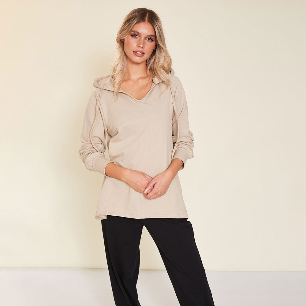Alaina Top (Beige) - The Casual Company