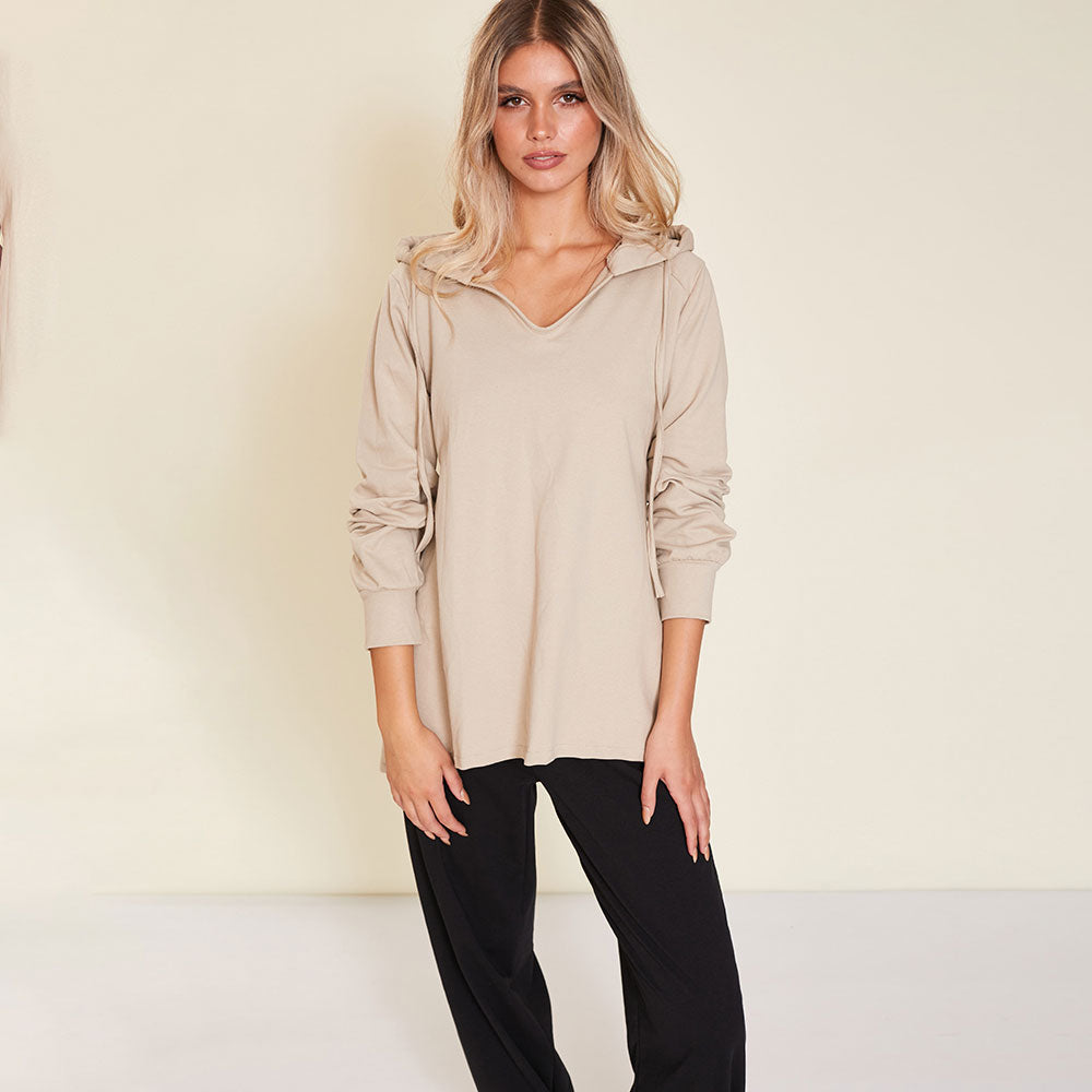Alaina Top (Beige) - The Casual Company