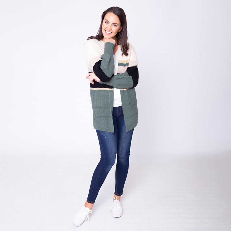 Matilda Cardigan (Forest Green)