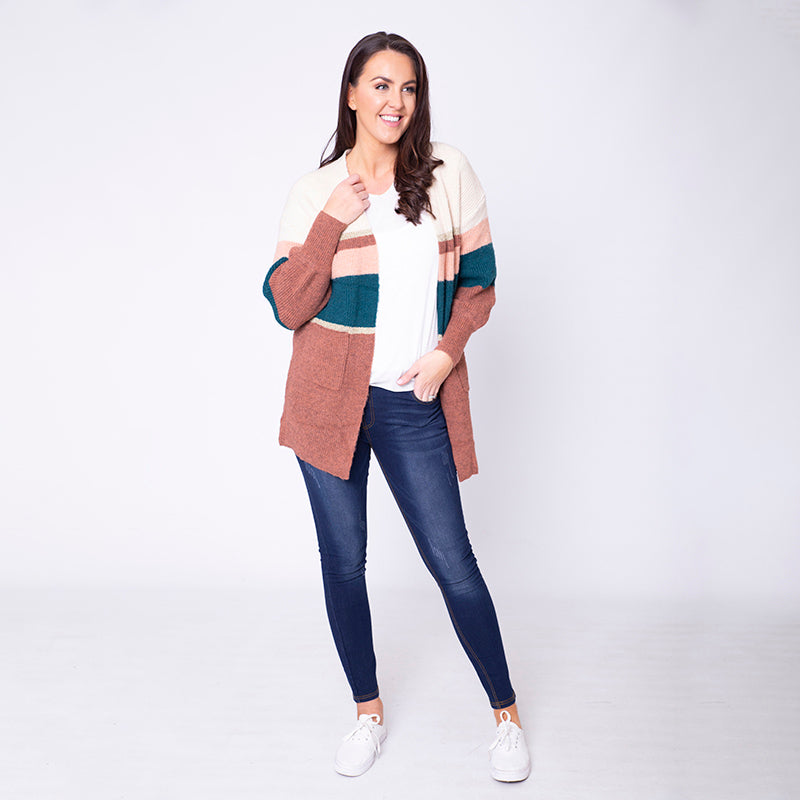 Matilda Muted Cardigan (Rust)