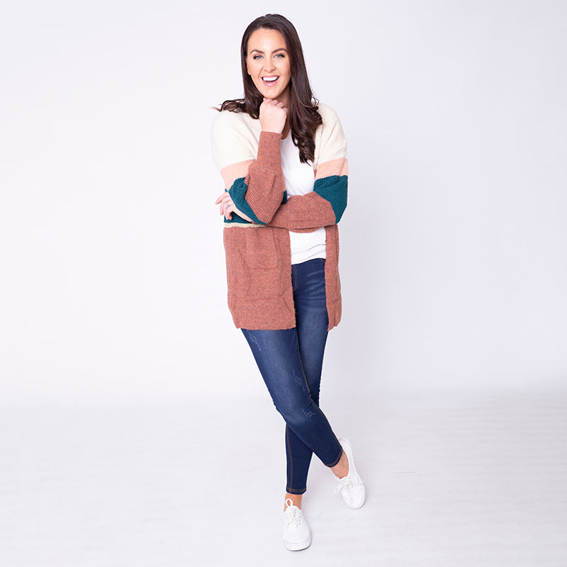 Matilda Muted Cardigan (Rust)