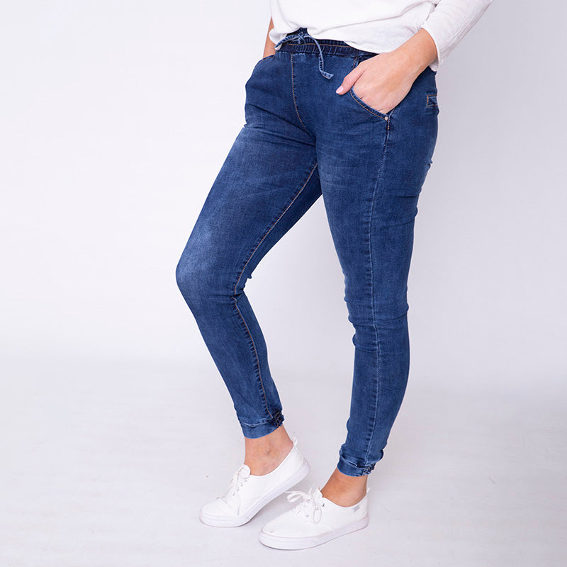 Eva Elastic Cuff Jegging (Denim)
