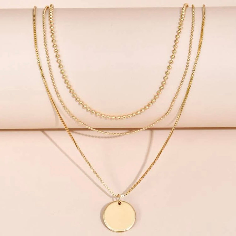 Triple Layered Necklace (Gold)