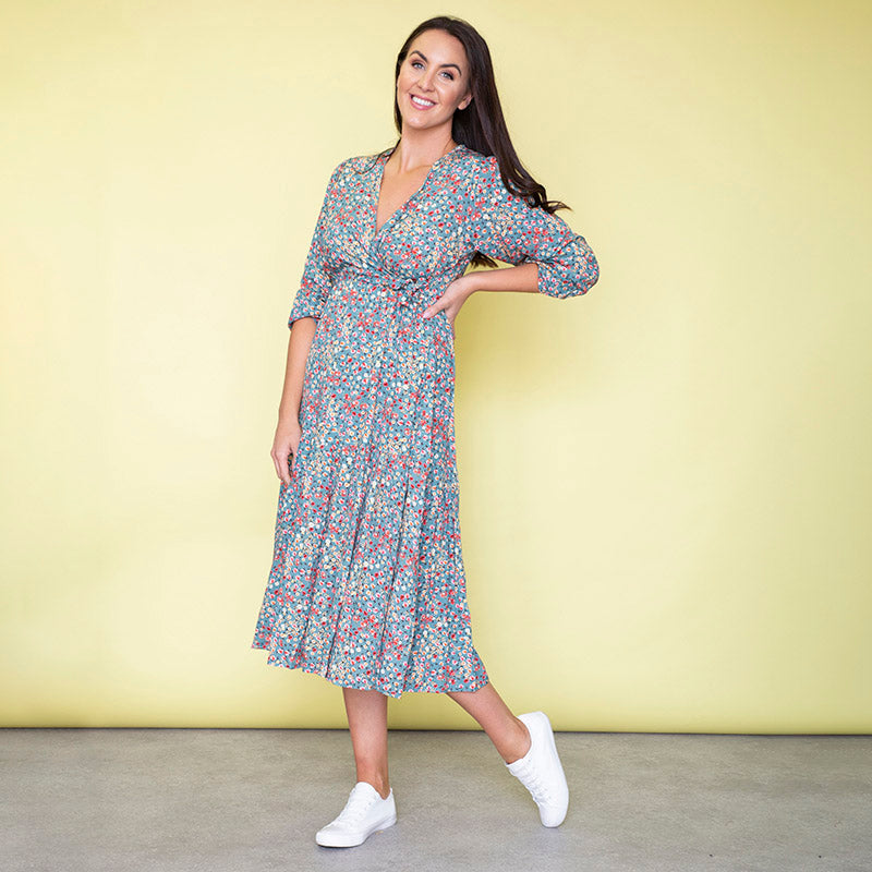 Lola Floral Dress (Sage)