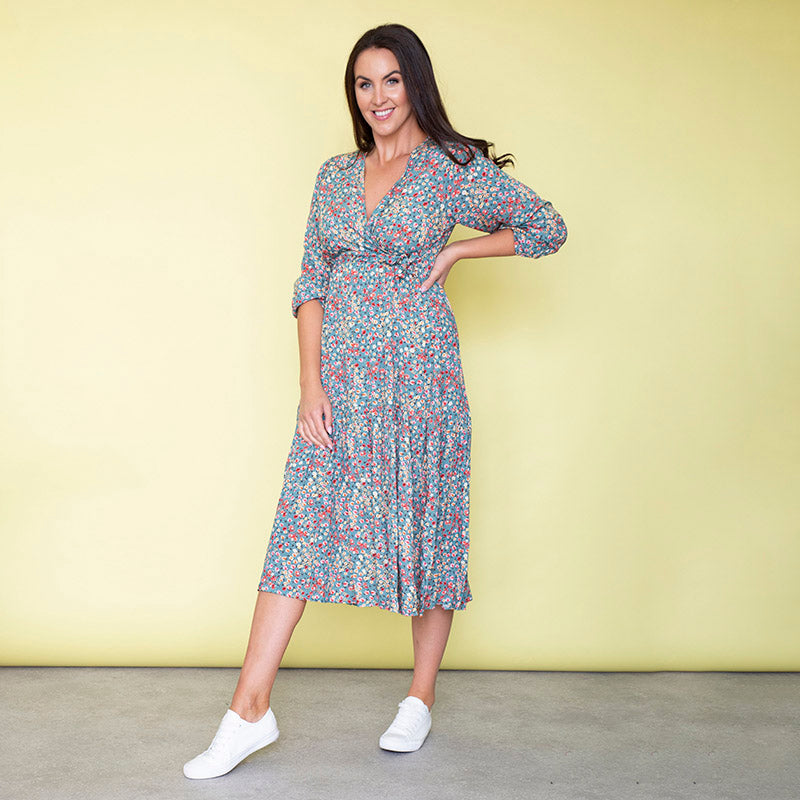 Lola Floral Dress (Sage)