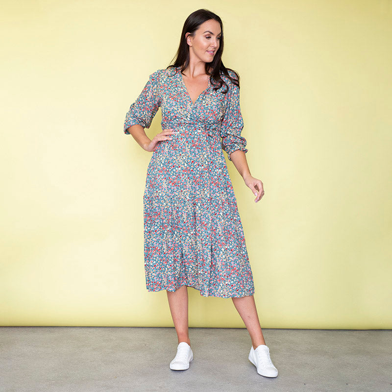 Lola Floral Dress (Sage)