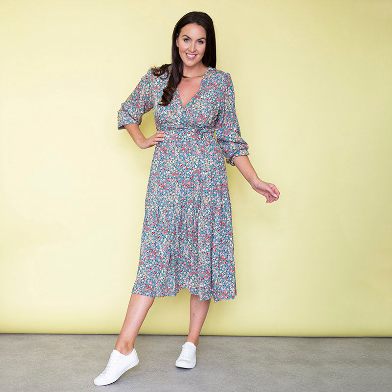 Lola Floral Dress (Sage)