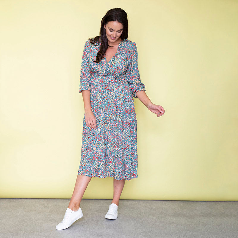 Lola Floral Dress (Sage)