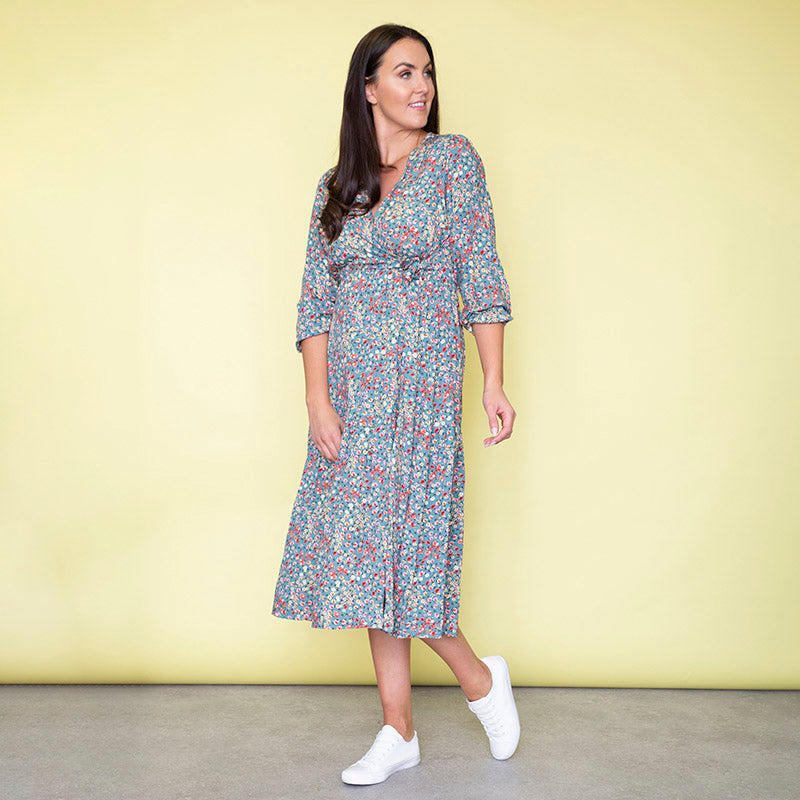 Lola Floral Dress (Sage)