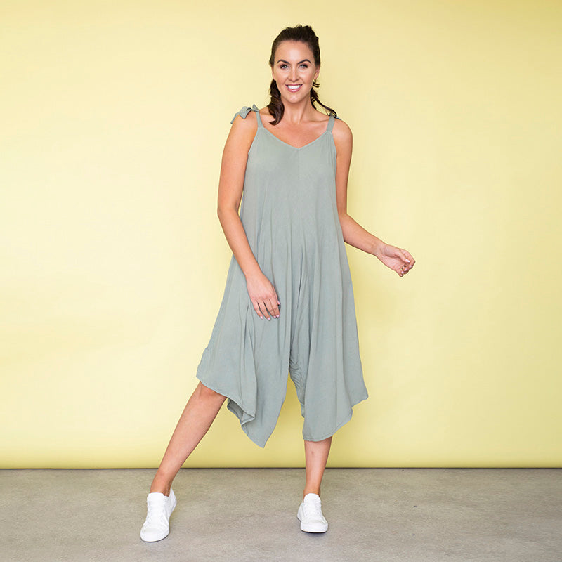 Frankie Relaxed Fit Jumpsuit (Khaki)