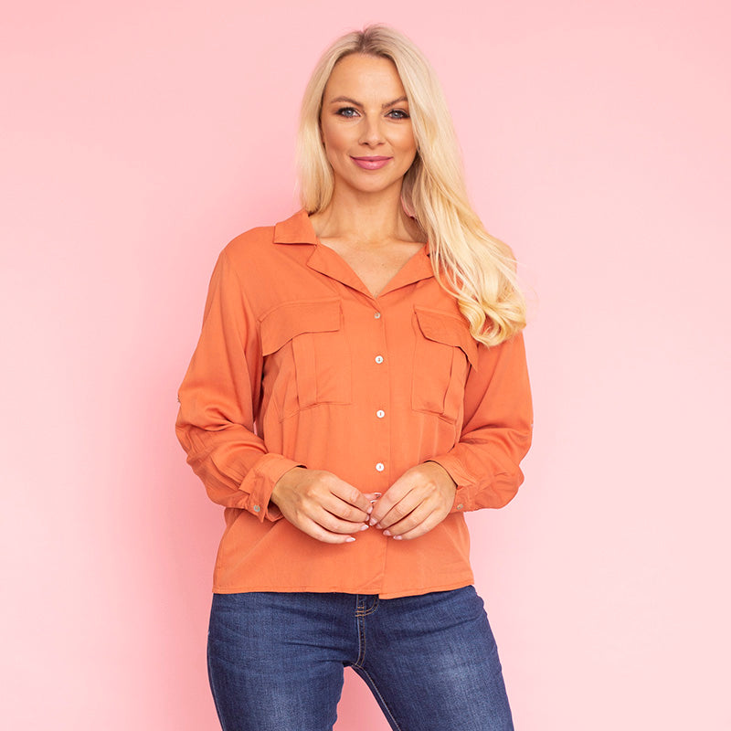 Elenor Pocket Shirt (Amber)