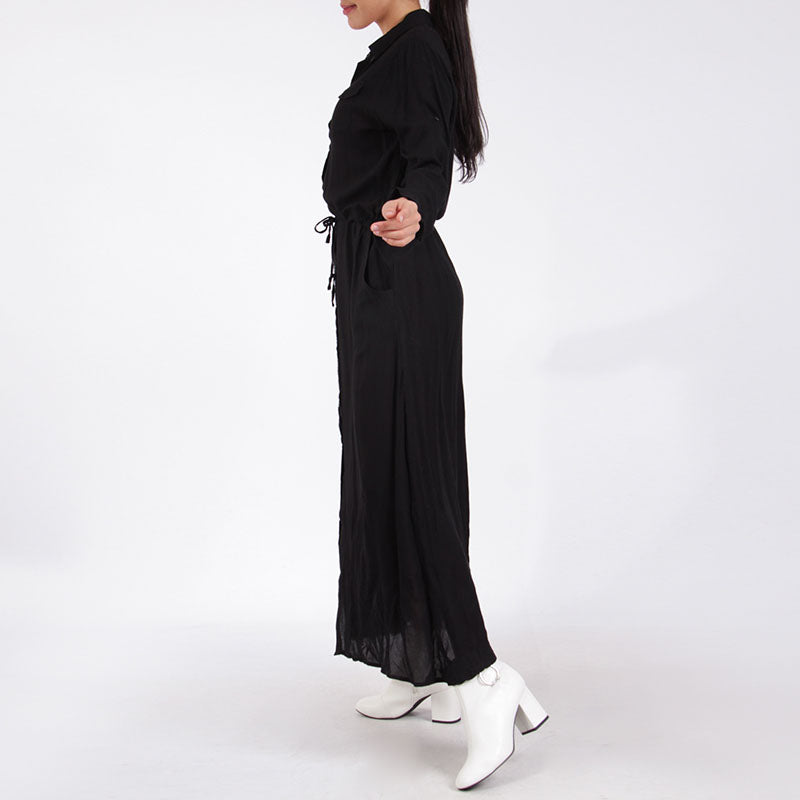 Shirt Maxi Dress Black