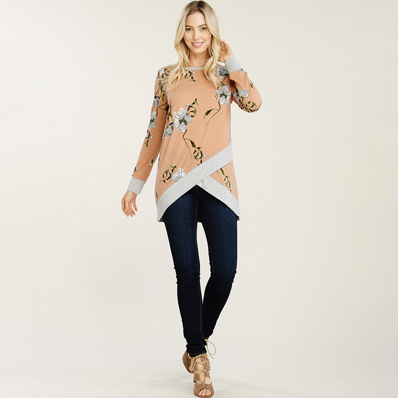 Carly Wrap Top Peach