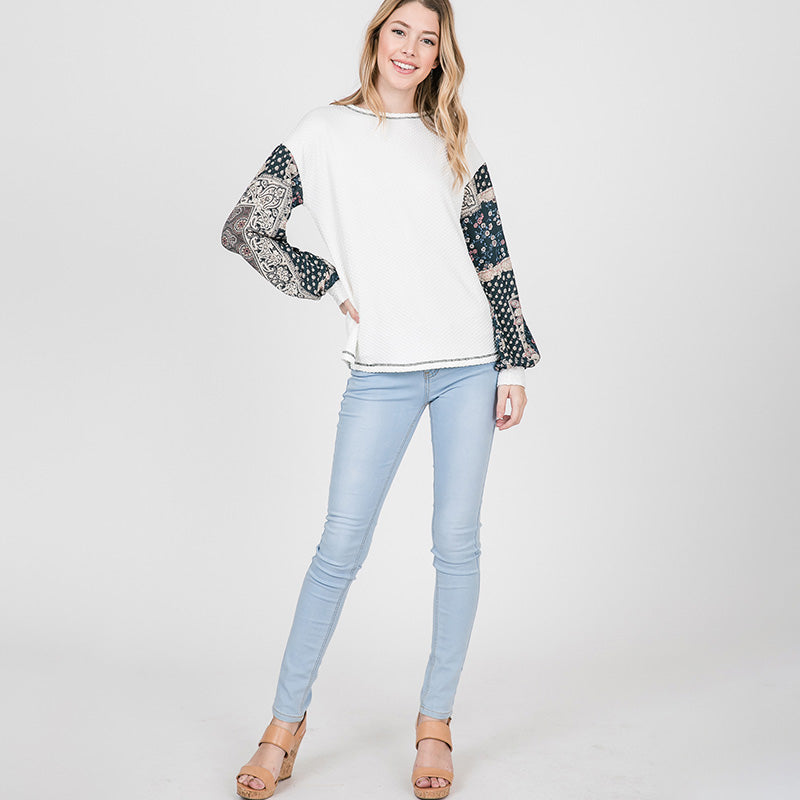 Marley Paisley Sleeve Hunter Green