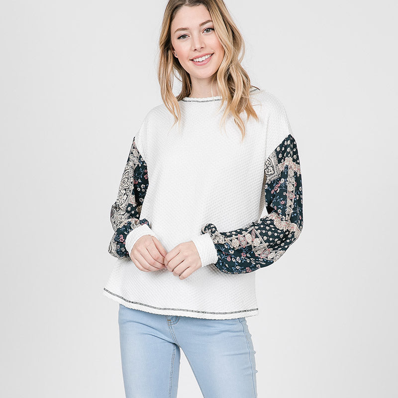 Marley Paisley Sleeve Hunter Green