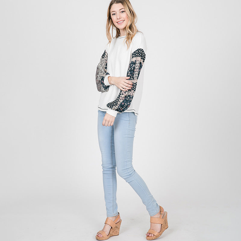 Marley Paisley Sleeve Hunter Green