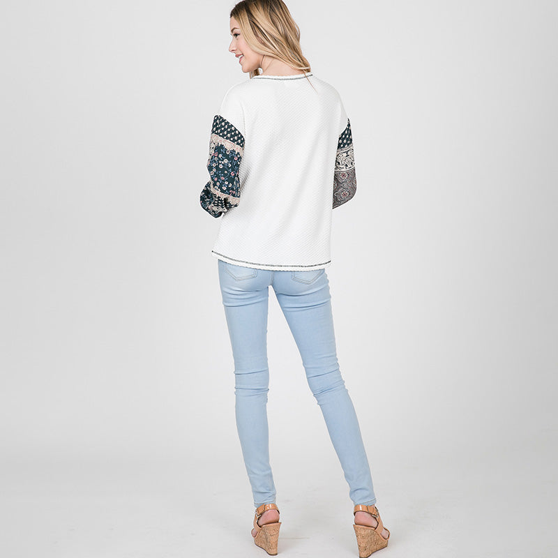 Marley Paisley Sleeve Hunter Green