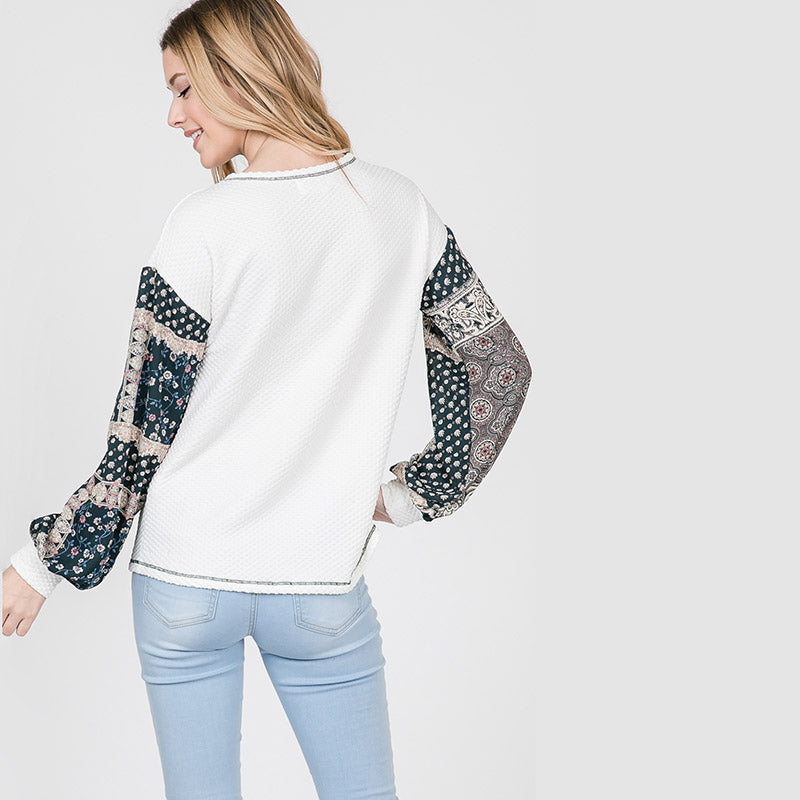 Marley Paisley Sleeve Hunter Green