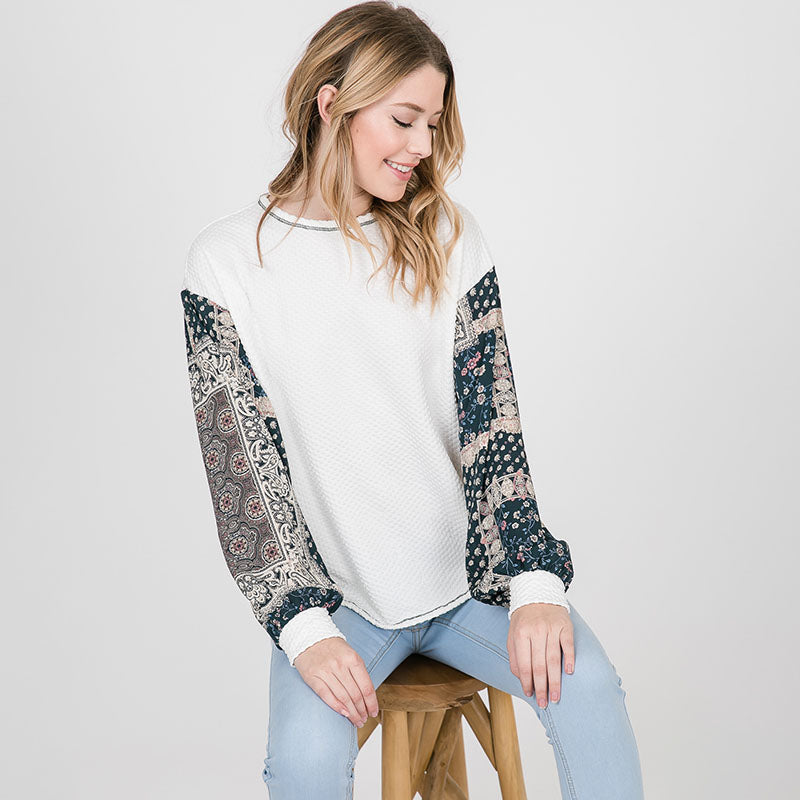 Marley Paisley Sleeve Hunter Green