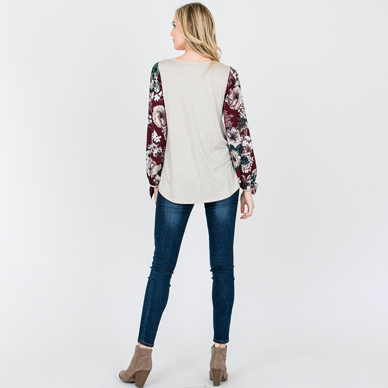 Missy Floral Sleeve Berry