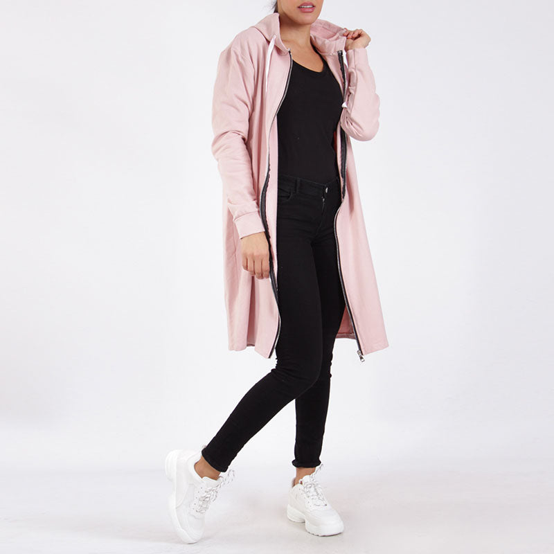 Casual Hoodie Jacket Pink