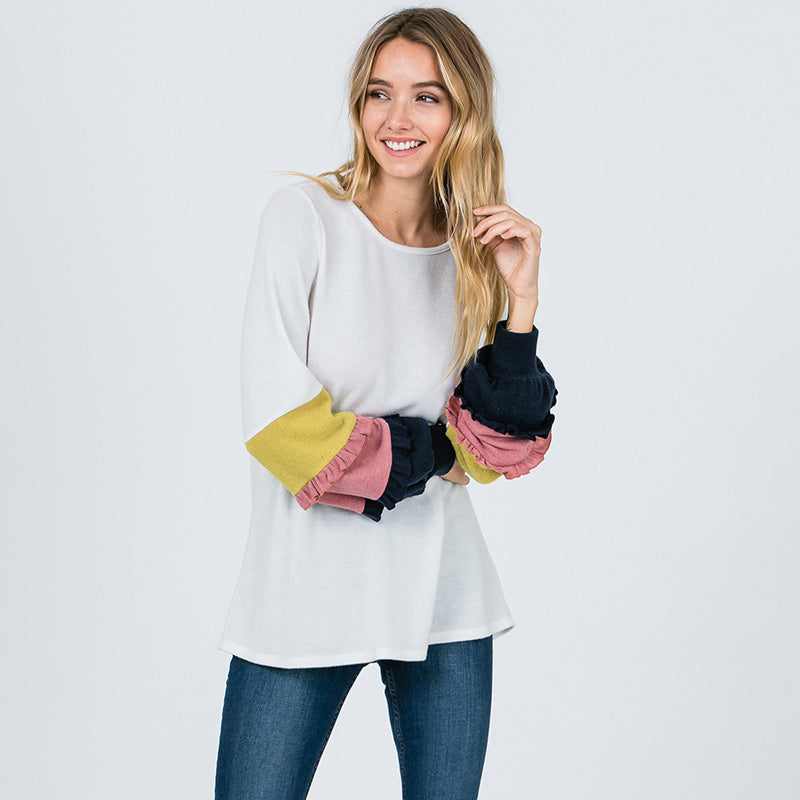 Chloe Candy Sleeve Top - The Casual Company