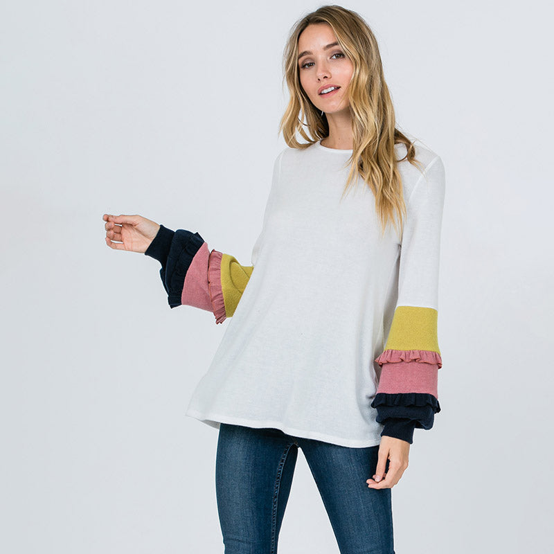 Chloe Candy Sleeve Top - The Casual Company