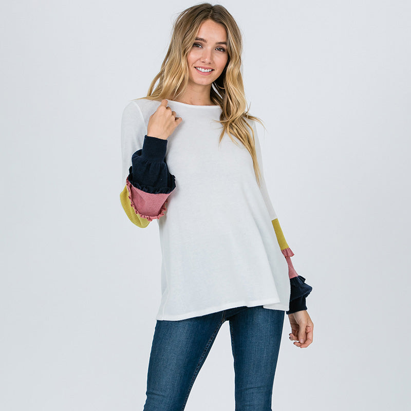 Chloe Candy Sleeve Top - The Casual Company