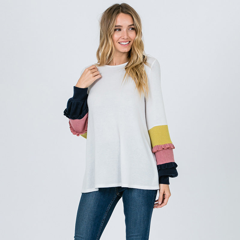 Chloe Candy Sleeve Top - The Casual Company