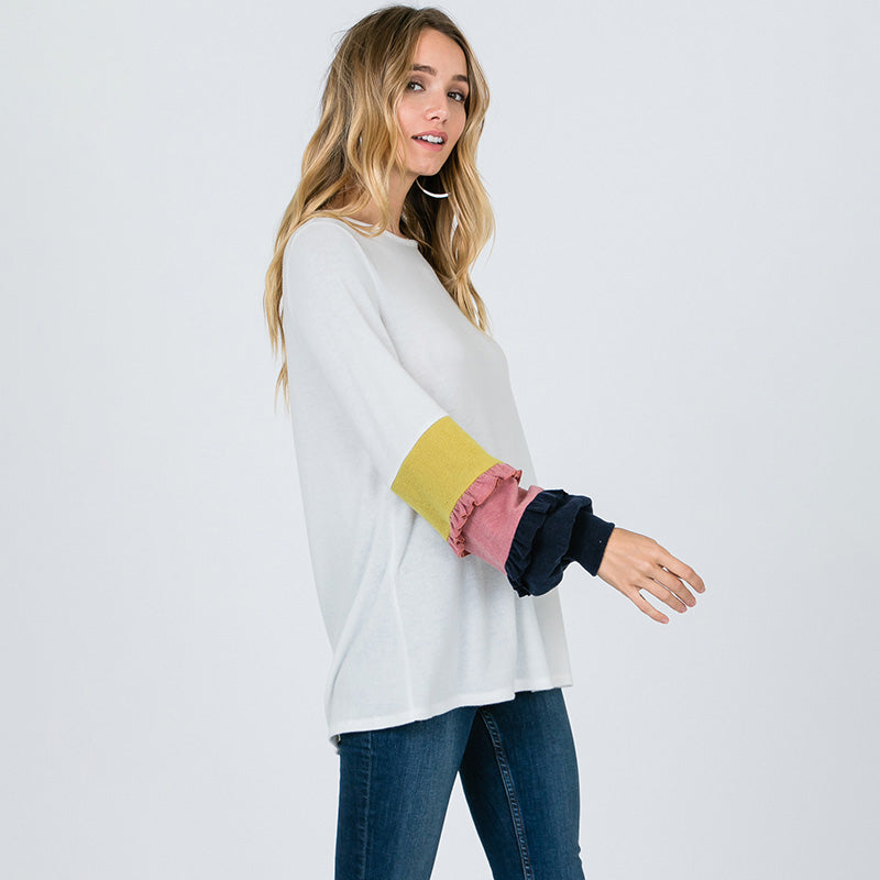 Chloe Candy Sleeve Top - The Casual Company